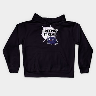 Creepin It Real Cute Halloween Spider Pun Kids Hoodie